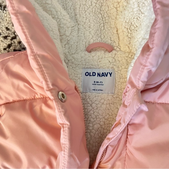 Old Navy Little Girls Puffer Jacket - Picture 2 of 2